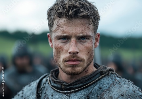 rugged man with intense expression