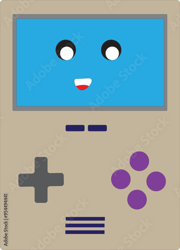 Graphic vector illustration of game boy. suitable for playing games