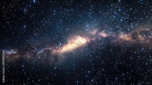 Beautiful Milky Way depicted in a 3D cartoon rendering