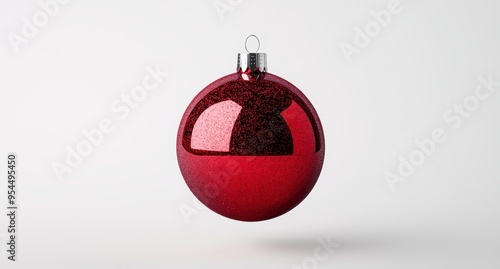 Sparkling red christmas ornament