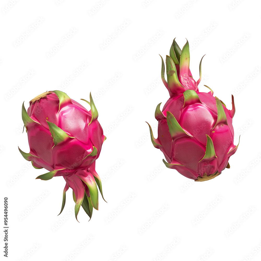 Isolated fresh dragon fruit on isolated transparent background Isolated fresh dragon fruit on isolated transparent background
