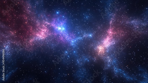 Fototapeta Naklejka Na Ścianę i Meble -  High definition star field background in a 3D cartoon rendering of deep space Colorful starry night sky outer space texture