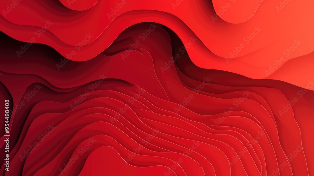 Red gradient smooth abstract map design Red gradient smooth abstract map design