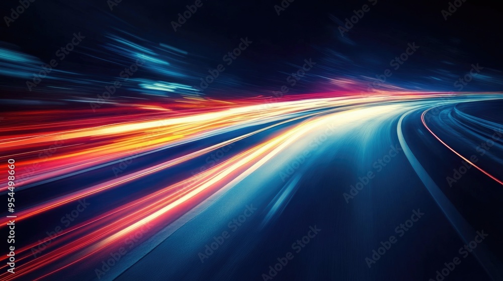 Motion blur background with light effects depicting road speed Motion blur background with light effects depicting road speed