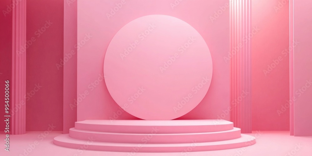 Pink 3D Display Stand for Product Showcase 3D Visualization Pink 3D Display Stand for Product Showcase 3D Visualization