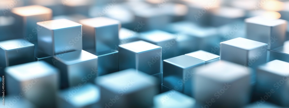 Abstract Cube Background 3D Rendered Environment Abstract Cube Background 3D Rendered Environment