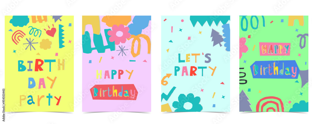 shape paper cut out background with colorful.illustration vector for a4 vertical kid design shape paper cut out background with colorful.illustration vector for a4 vertical kid design
