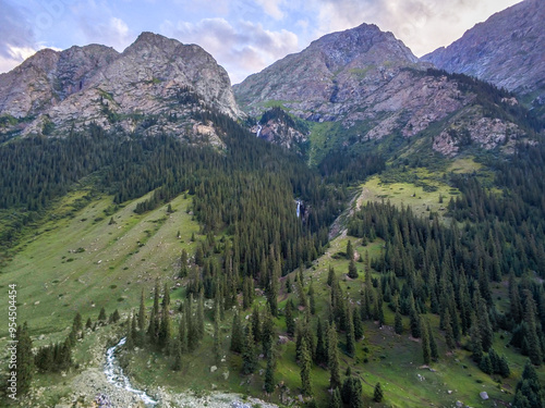 beautiful gorge views around issyk kul lake region and bishkek in central asia photo