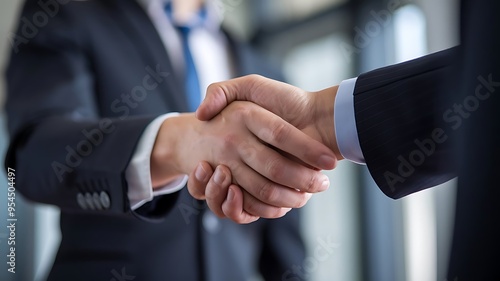 Businessman handshake for teamwork of business merger and acquisition