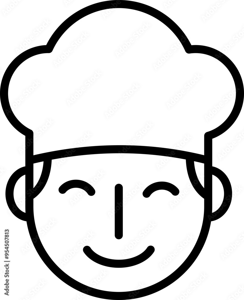 Vector Illustration of Chef Hat Icon Vector Illustration of Chef Hat Icon