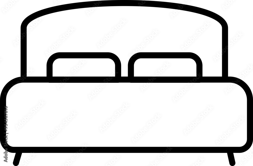 Vector Illustration of Double Bed Icon Vector Illustration of Double Bed Icon