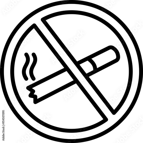 Vector Illustration of No Smoking Icon