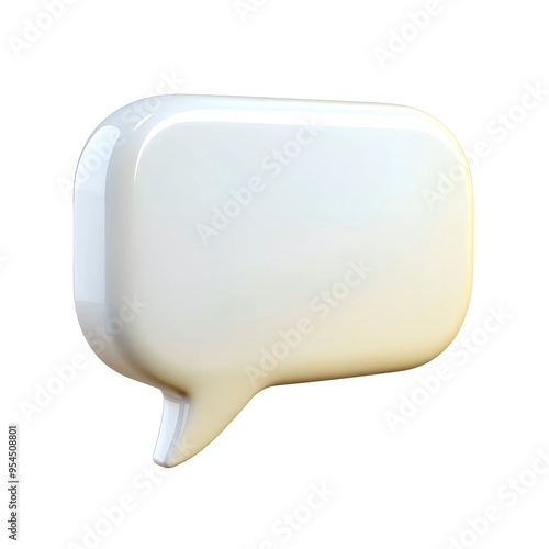 minimalistic 3d dialog cloud on white background