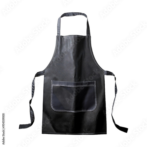 a black apron with a black strap that says easy on it.