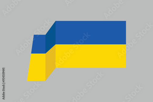 Ukraine flag, Flag of Ukraine, Flag Ukraine vector, Ukrainian flag symbol, The color of the original, Stock vector illustration
