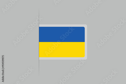 Ukraine flag, Flag of Ukraine, Flag Ukraine vector, Ukrainian flag symbol, The color of the original, Stock vector illustration
