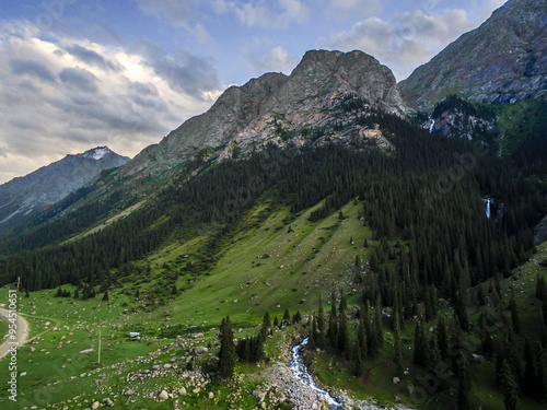 beautiful gorge views around issyk kul lake region and bishkek in central asia photo