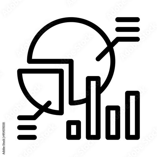 pie chart line icon