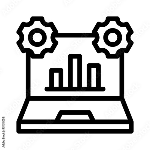 statistical analysis line icon