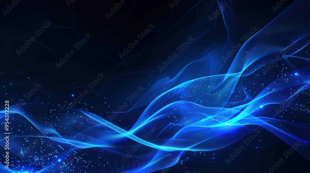 Energetic Blue Swirls. Dynamic Motion Abstract Design Energetic Blue Swirls. Dynamic Motion Abstract Design