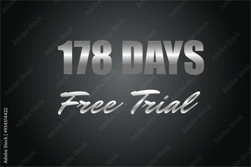 178 day free trial banner design. 178 days free banner background
178 day free trial banner design. 178 days free banner background