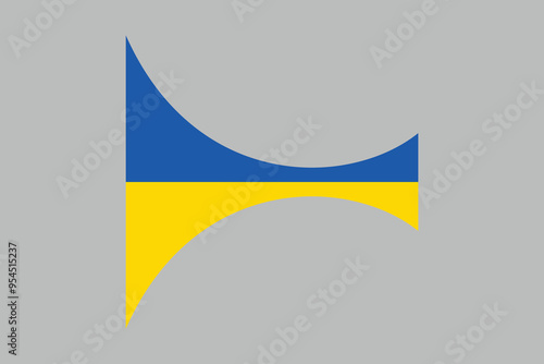 Ukraine flag, Flag of Ukraine, Flag Ukraine vector, Ukrainian flag symbol, The color of the original, Stock vector illustration
