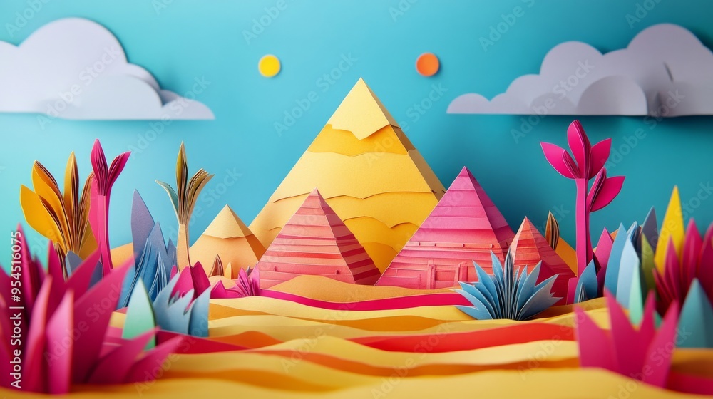 Pop-Up Book Fantasy: Cairo Pyramids in Vivid 3D Pop-Up Book Fantasy: Cairo Pyramids in Vivid 3D