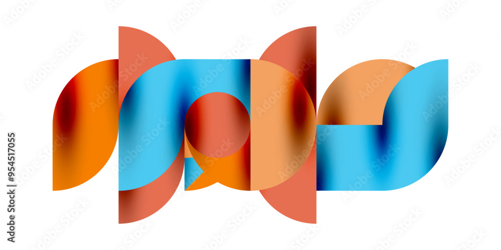 Tech minimal circular shapes geometric art. Vector modern circles Tech minimal circular shapes geometric art. Vector modern circles