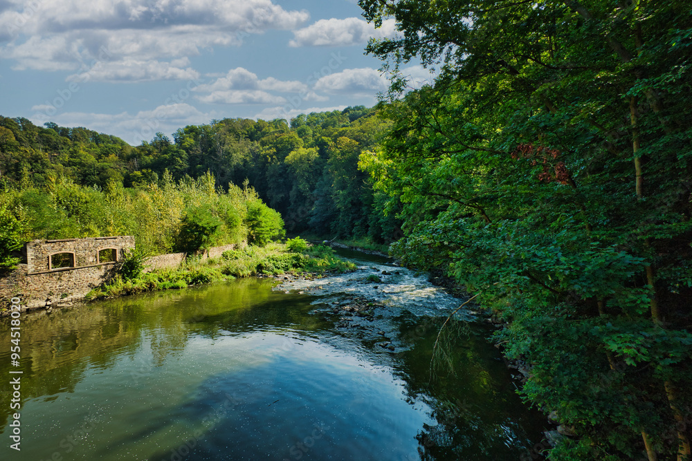 Fluss - Wald - Erzgebirge - Sachsen - Deutschland Fluss - Wald - Erzgebirge - Sachsen - Deutschland
