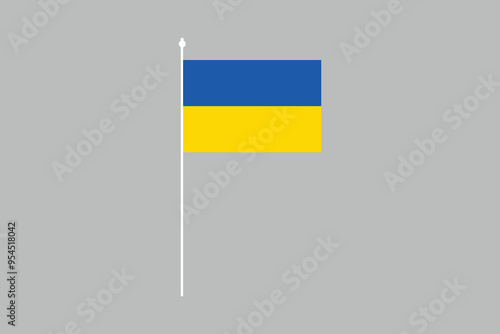 Ukraine flag, Flag of Ukraine, Flag Ukraine vector, Ukrainian flag symbol, The color of the original, Stock vector illustration
