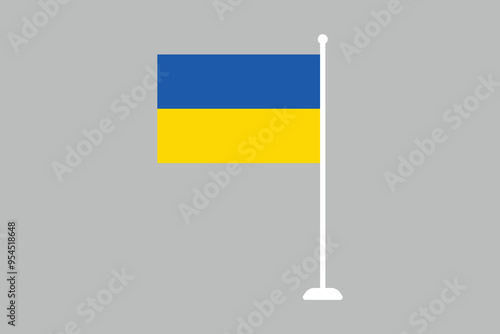 Ukraine flag, Flag of Ukraine, Flag Ukraine vector, Ukrainian flag symbol, The color of the original, Stock vector illustration
