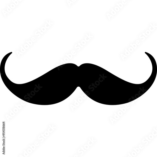 Mustache Barber. Facial Hair Style. Vector Illustration