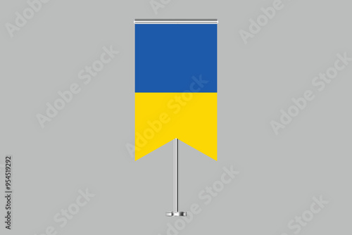 Ukraine flag, Flag of Ukraine, Flag Ukraine vector, Ukrainian flag symbol, The color of the original, Stock vector illustration
