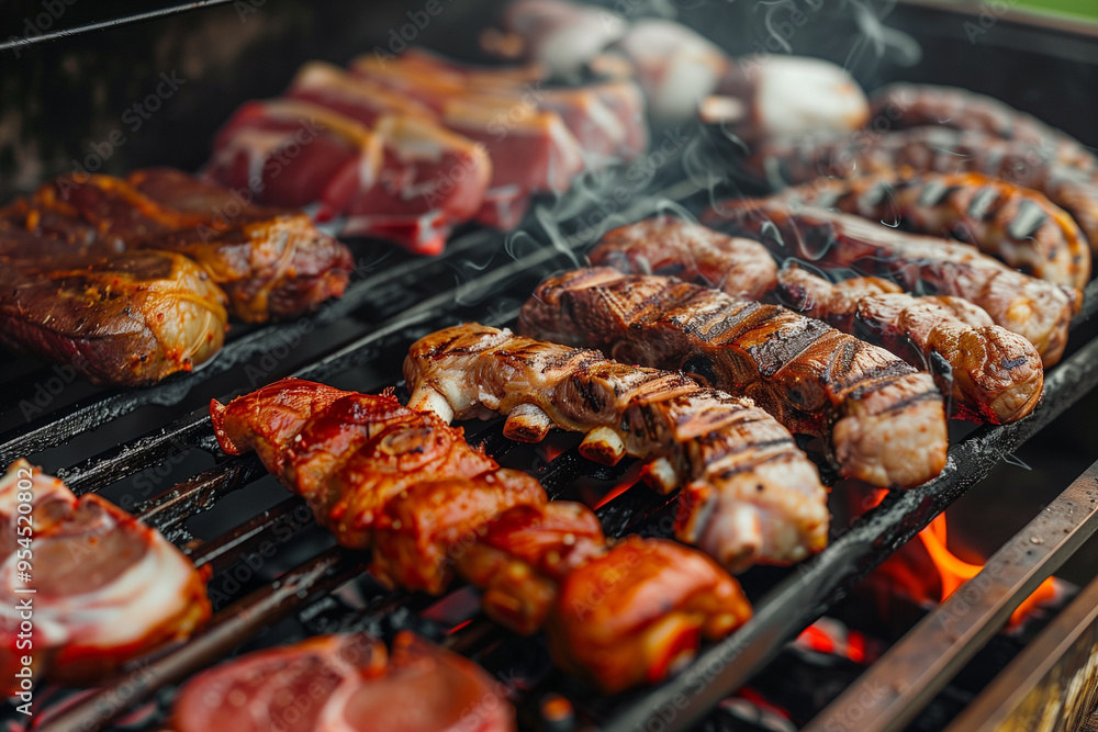 shish kebab on the grill shish kebab on the grill
