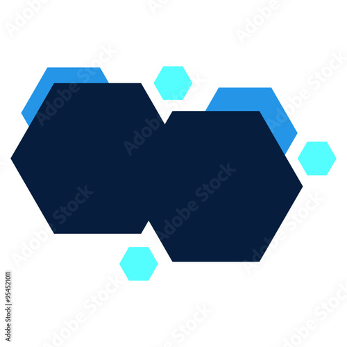 Blue Hexagon Banner