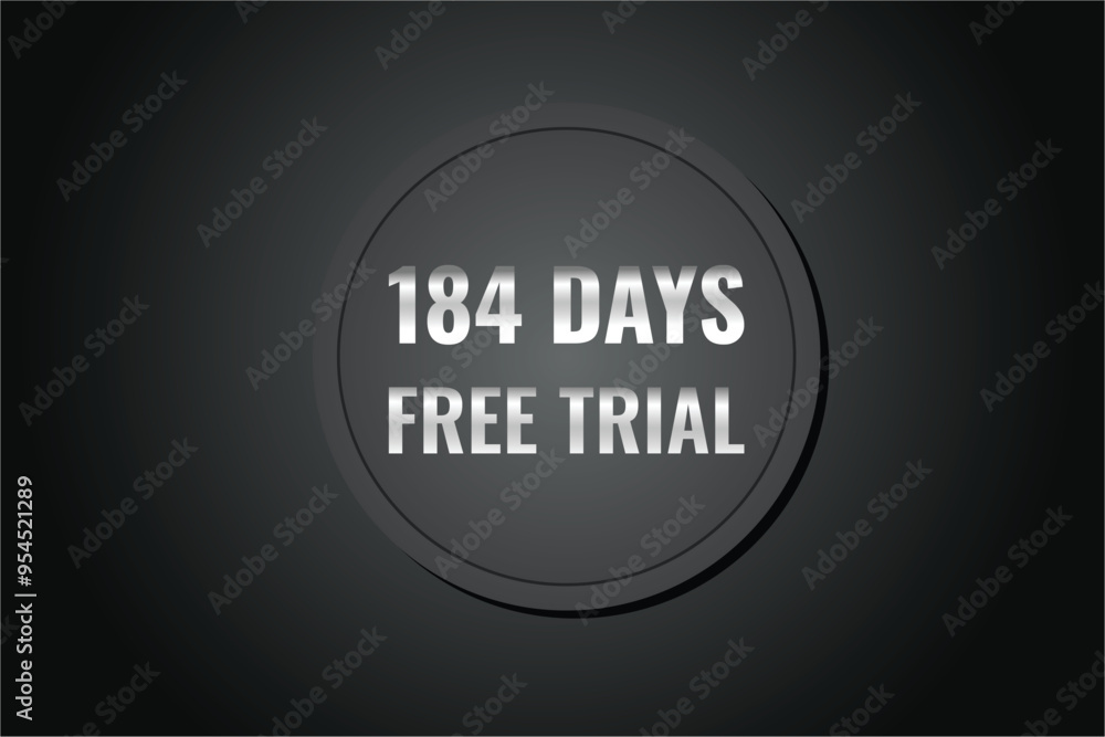 184 day free trial banner design. 184 days free banner background
184 day free trial banner design. 184 days free banner background