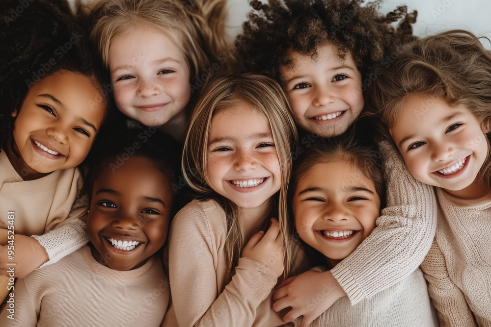 friendship, kids and portrait of friends closeup portrait Happiness, diversity and children with a smile friendship, kids and portrait of friends closeup portrait Happiness, diversity and children with a smile
