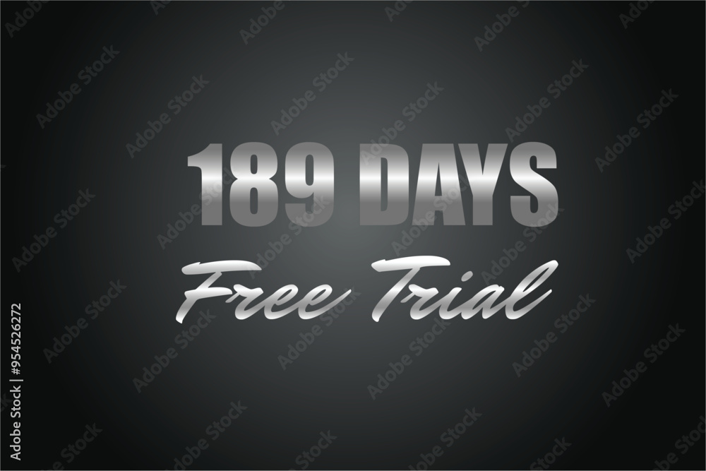 189 day free trial banner design. 189 days free banner background
189 day free trial banner design. 189 days free banner background