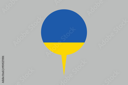 Free Download Ukraine flag with Ukraine location sign, Flag of Ukraine, Flag Ukraine vector, Ukrainian flag symbol, The color of the original, Stock vector illustration
 - GFXLoad