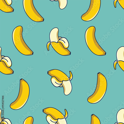 banana fruit pattern flat design