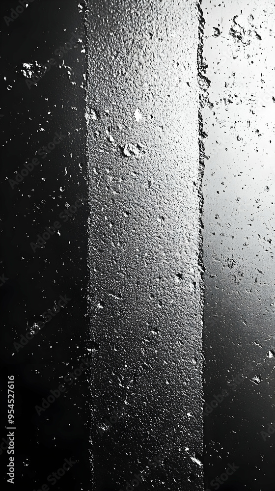 A close-up image of a black and white textured surface with a line down the center. A close-up image of a black and white textured surface with a line down the center.
