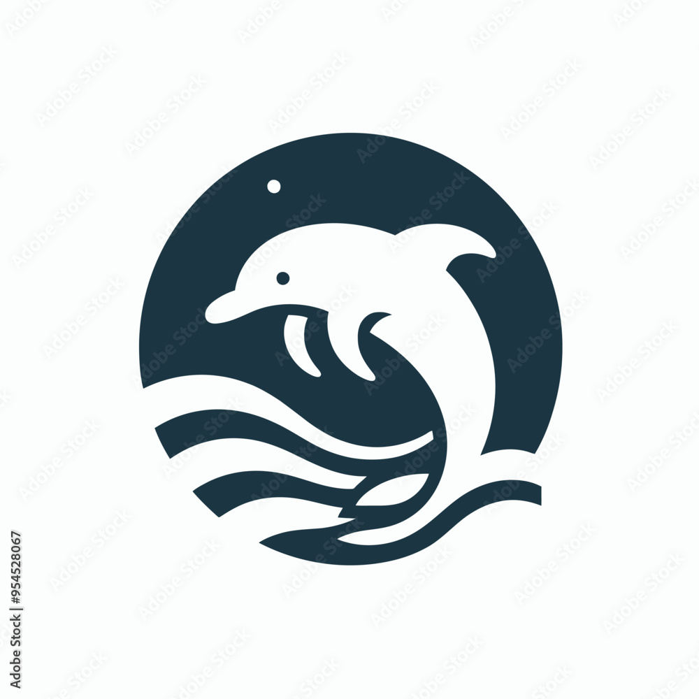 Fototapeta premium Minimalistic logos of animals and birds on white background