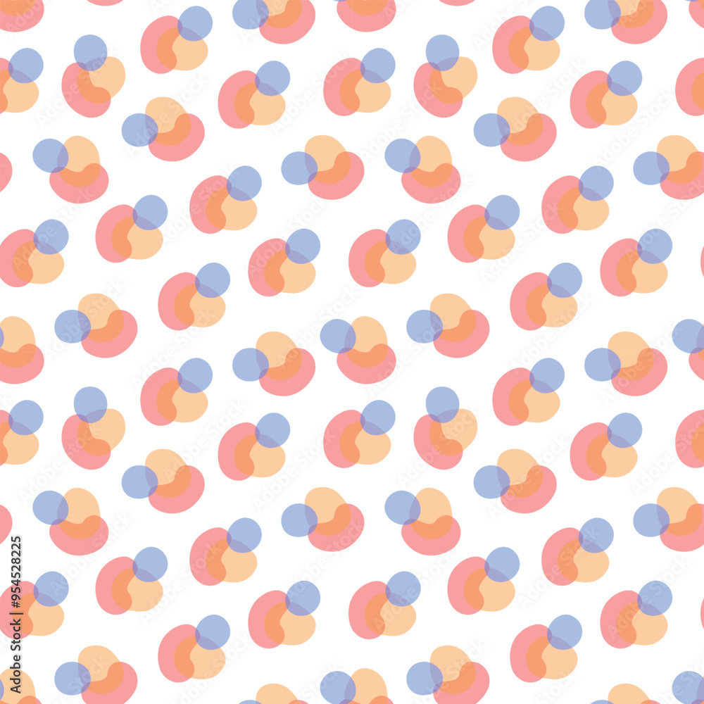 Abstract seamless pattern with liquid shapes blue and pink on white background Abstract seamless pattern with liquid shapes blue and pink on white background