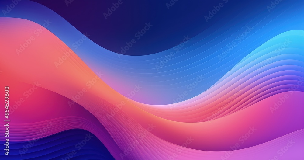 A vibrant abstract design featuring smooth, flowing waves in shades of pink, blue, and purple. A vibrant abstract design featuring smooth, flowing waves in shades of pink, blue, and purple.