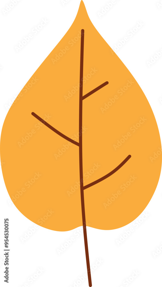 Flat Autumn Leaf Flat Autumn Leaf