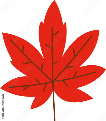 Flat Autumn Leaf