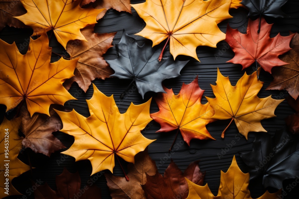 Vibrant autumn background featuring brightly colored leaves and seasonal elements Vibrant autumn background featuring brightly colored leaves and seasonal elements