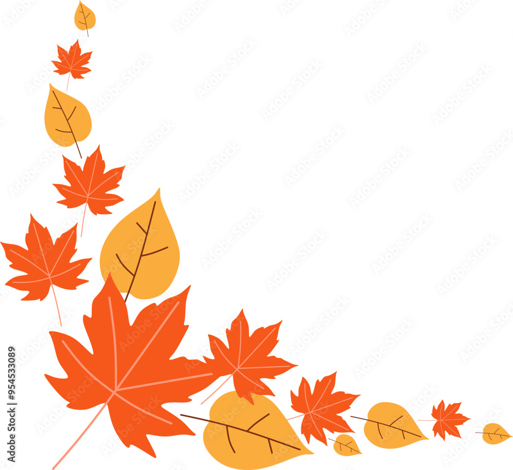 Fototapeta premium Autumn Leaf Corner