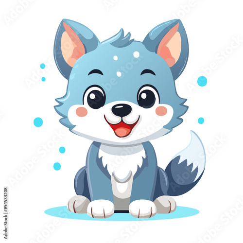 Wolf Cute Small Cartoon Baby Animal Character