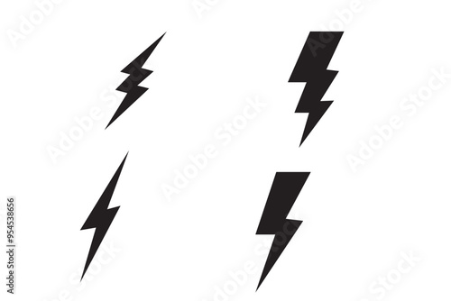 Lightning icon set illustration. electric sign and symbol. power icon. energy sign